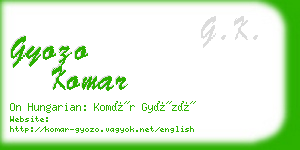 gyozo komar business card